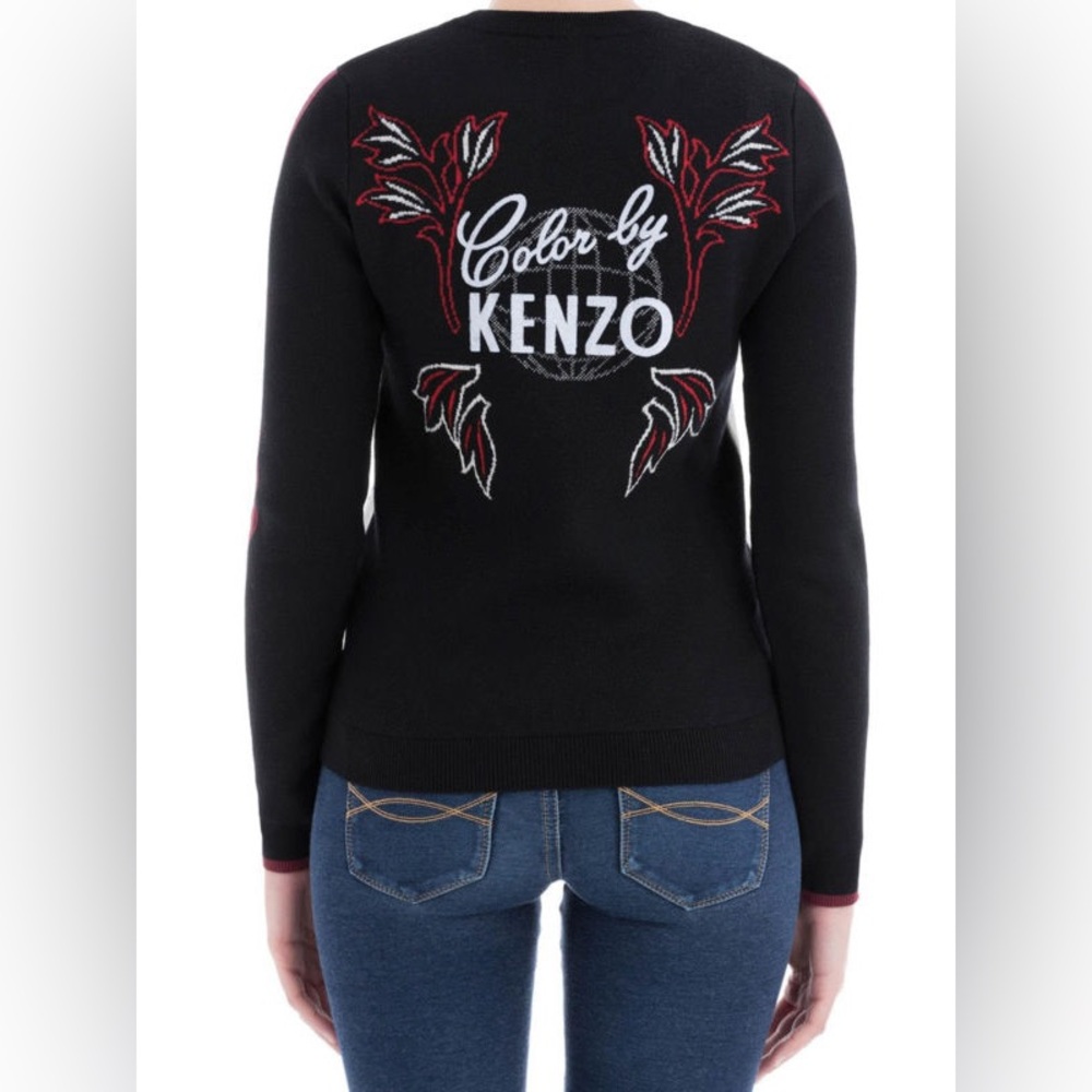 KENZO Dragon Wool Blend Jacquard Sweater Size Small - Picture 3 of 11